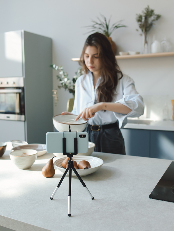 A Woman Doing Blogging 